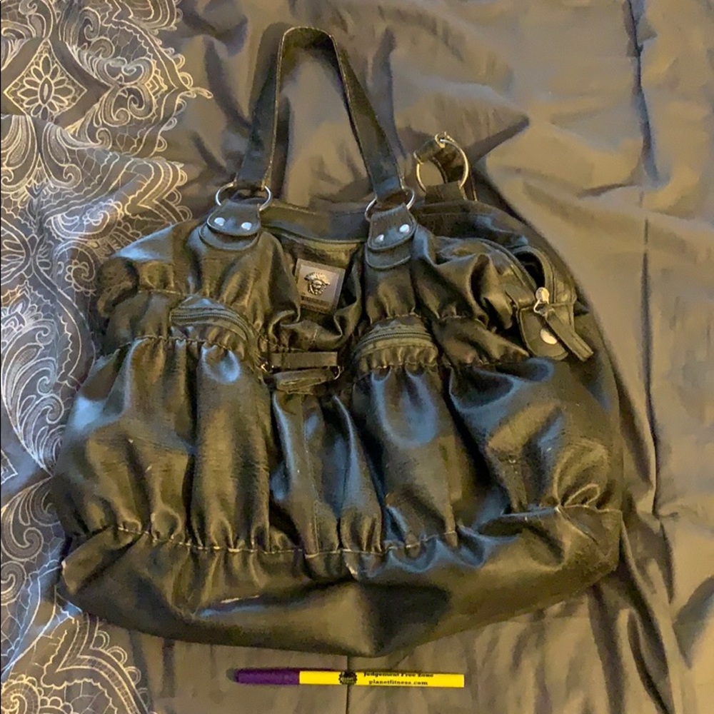 python green/grey purse